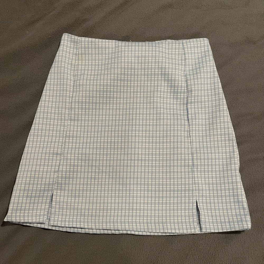 shein light blue mini skirt